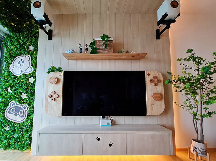 Nintendo themed gaming room